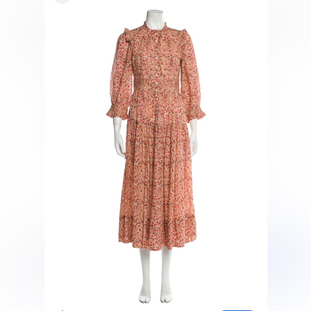 DOEN MONET DRESS Pink Valley Floral Size Small HMD